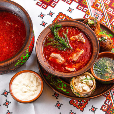 Faina борщ з трьома видами м’яса